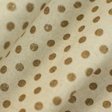 Glitter Gold Dots on natural - linen & cotton - 6m