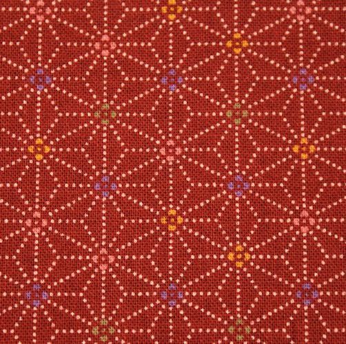 Asanoha dotted - Red - Cotton