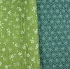 Sakura and Asanoha - double face - two shades of green - Cotton - 10 its