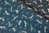 Tonbo y flechas - en azul petróleo - Algodón