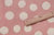 Grand pois blancs sur fond rose - double gaze de coton de Kokka - 6m