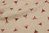 Jolis petits triangles rouges et points gris sur fond beige - 6 m - Coton et Lin par Kokka