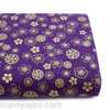 Golden sakuras on purple - Cotton - Made in Japan
