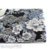 Tsuru and silver seigaiha on navy - Cotton - 10m