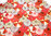 Kiku hanabi  - Red/Orange - Cotton sheeting by Kokka - 10m