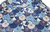 Kiku hanabi  - Blue - Cotton sheeting by Kokka -10m
