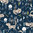 Wolves in the forest on navy blue - Jilly P. for Dashwood Studio - Cotton - 10m