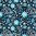 Fleurs et graines en bleu foncé (métalisé) - Starlit Hollow Rouge de Sian Summerhayes - 10m