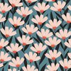 Fleurs en bleu - Bold & Bloom par Susan Driscoll pour Dashwood Studio - Rayonne - 15m